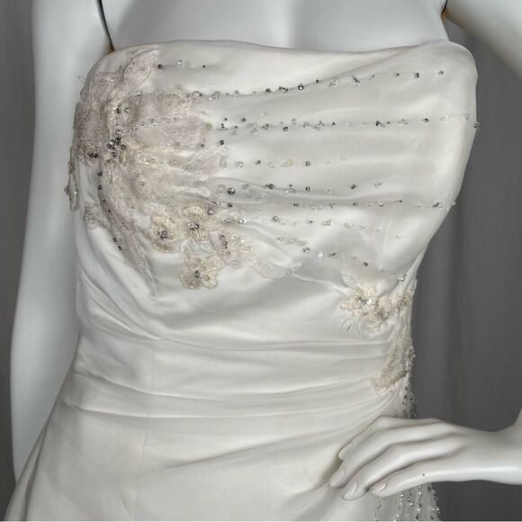 Maggie Sottero Limited Edition Amber A-Line Organza Ivory Swarovski Wedding Gown - Picture 6 of 15